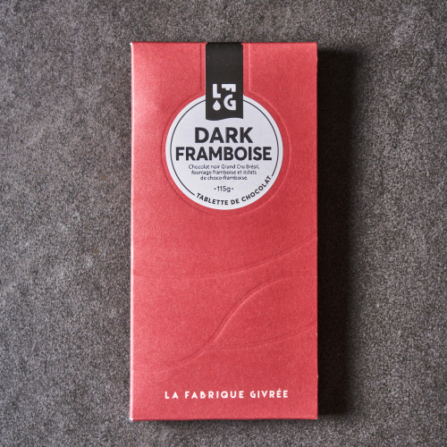 Tablette de chocolat dark framboise