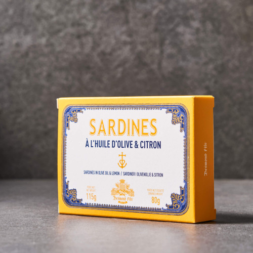 Sardines with olive oil and lemon