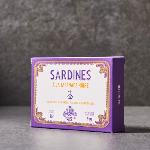 Sardines with black tapenade