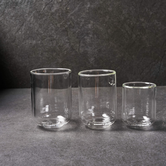 4  double wall glass cups 10 cl HELYA - OGO LIVING