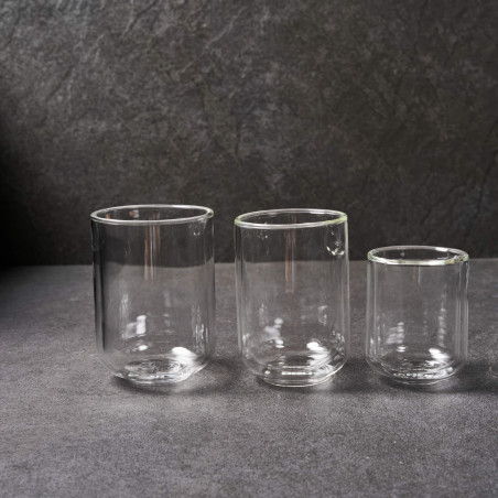 4 double wall glass cups 25 cl HELYA - OGO LIVING